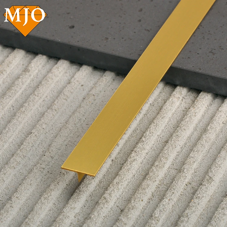 Foshan Manufacturer MJO High Quality Brass Tile Profiles U Shape Copper Tile Trim For Building Wall Decoration Modern Style