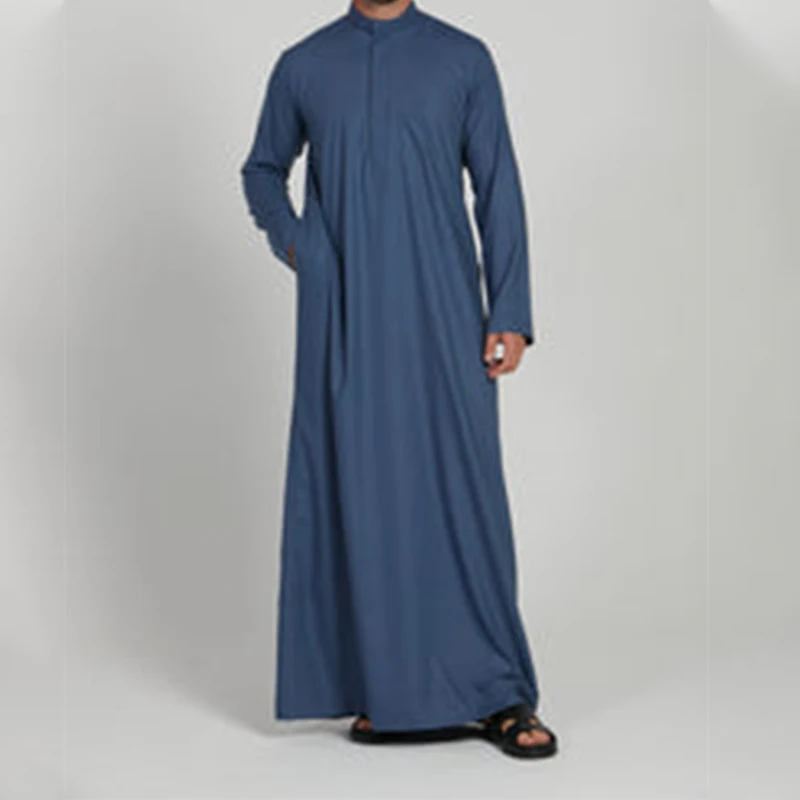 Hot Selling men islamic clothing thobe moroccan thobe men muslim abaya kuwait thobe for men muslim dress