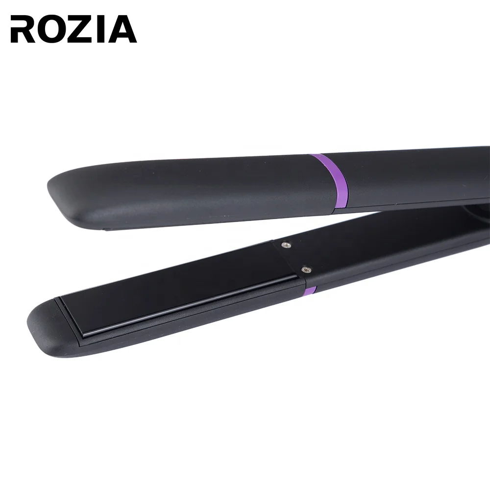 Rozia Professional Hair Design High Quality Flat Iron Steam 2 In 1 Beauty Salon Hair Straightener Curler Ceramic Coating Plate
