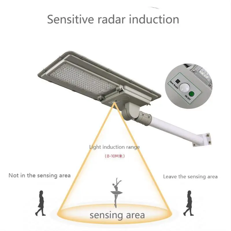 80W 100W 200W 300W Outdoor Integrated Induction LED Solar Street Light IP65 Waterproof Zero Electricity Road Application