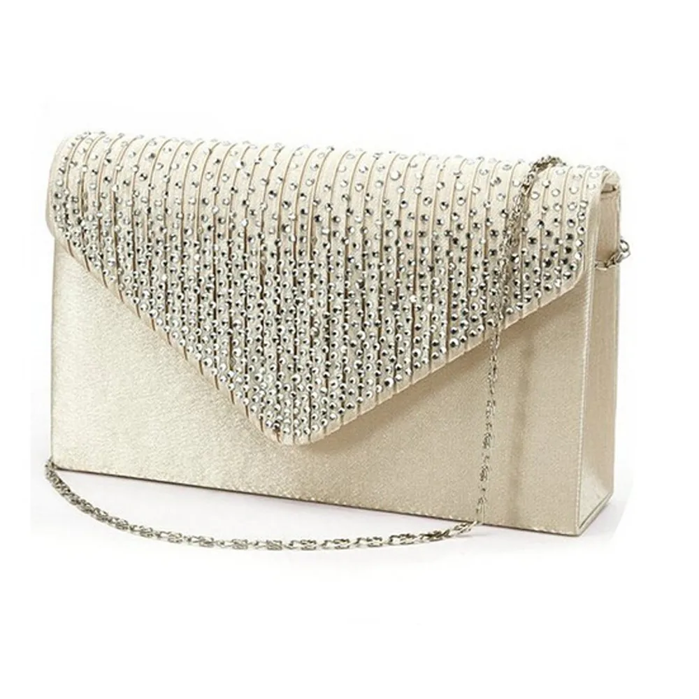 New Fashion crystal bling handbags  latest shoulder party purse envelope wallet clutch