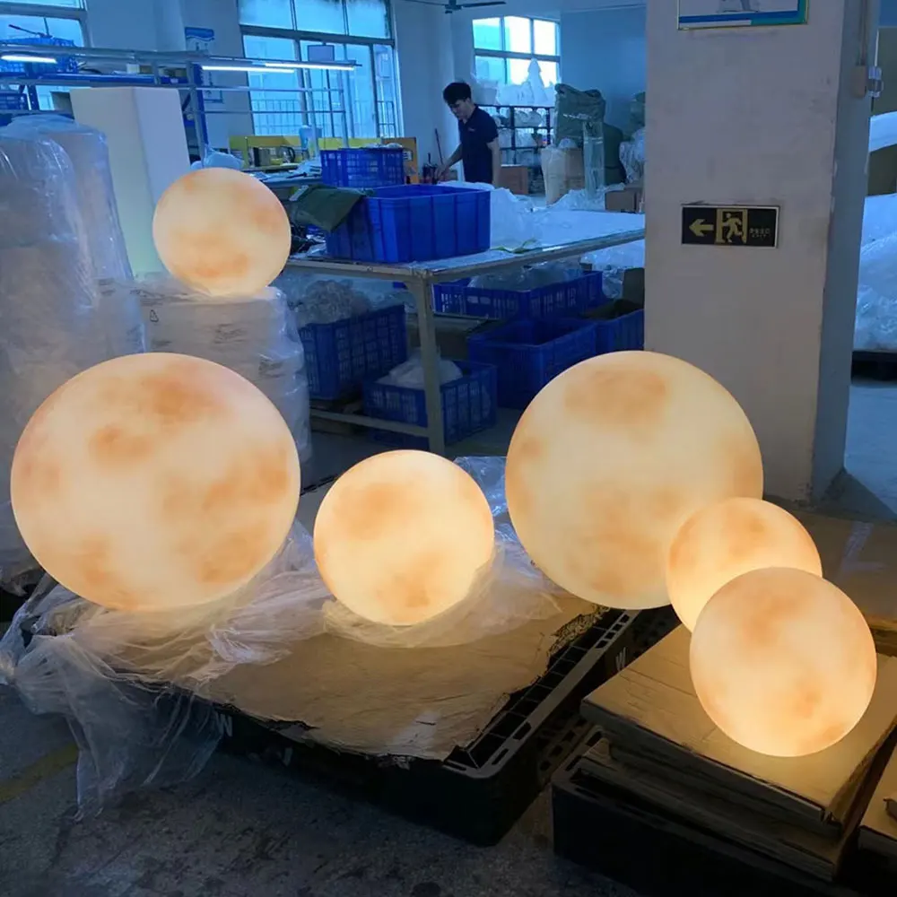 Manufacturer New Design Outdoor Indoor Moonball Landscape Light RGB color Changing Giant Led Lighted Spheres
