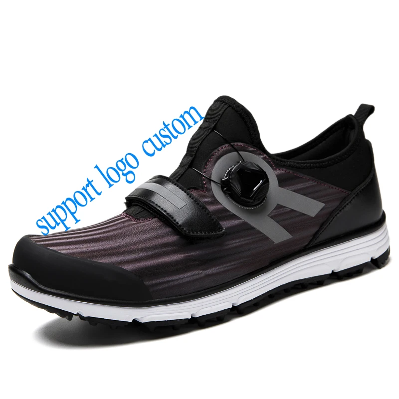 Высококачественная мужская кожаная обувь для гольфа, водонепроницаемая резиновая обувь для гольфа для мужчин, Спортивная повседневная подошва, Мужская обувь для гольфа с шипами