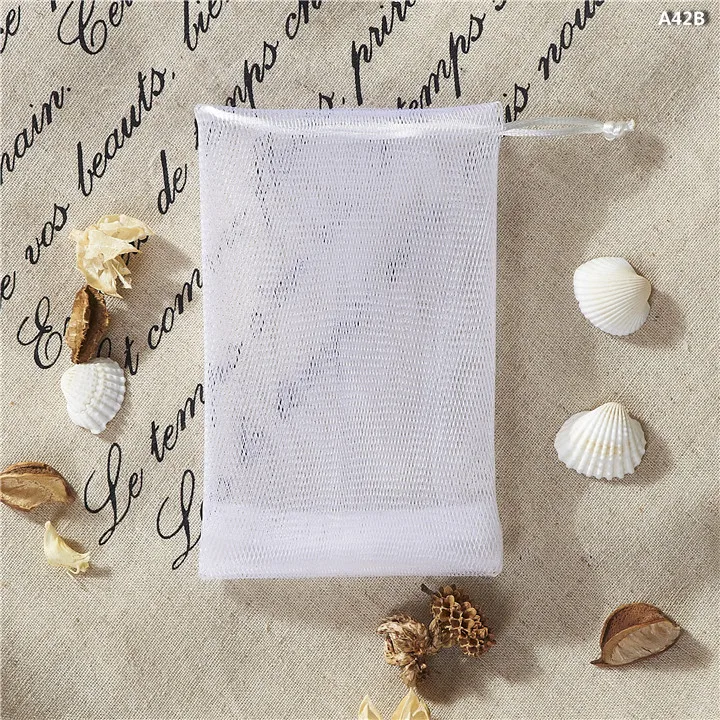 Foaming facial cleanser PE net for facial cleansing soap net bag A113