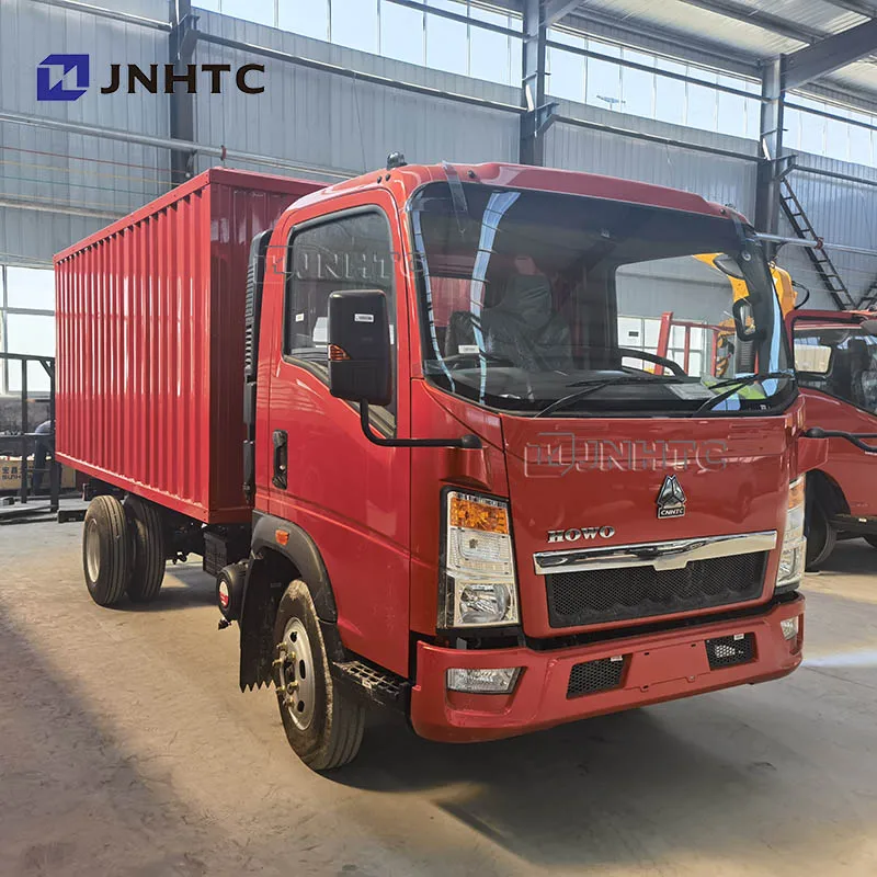 2021 new model sinotruk howo right hand drive 4X2 cargo truck with 5m van box 116hp