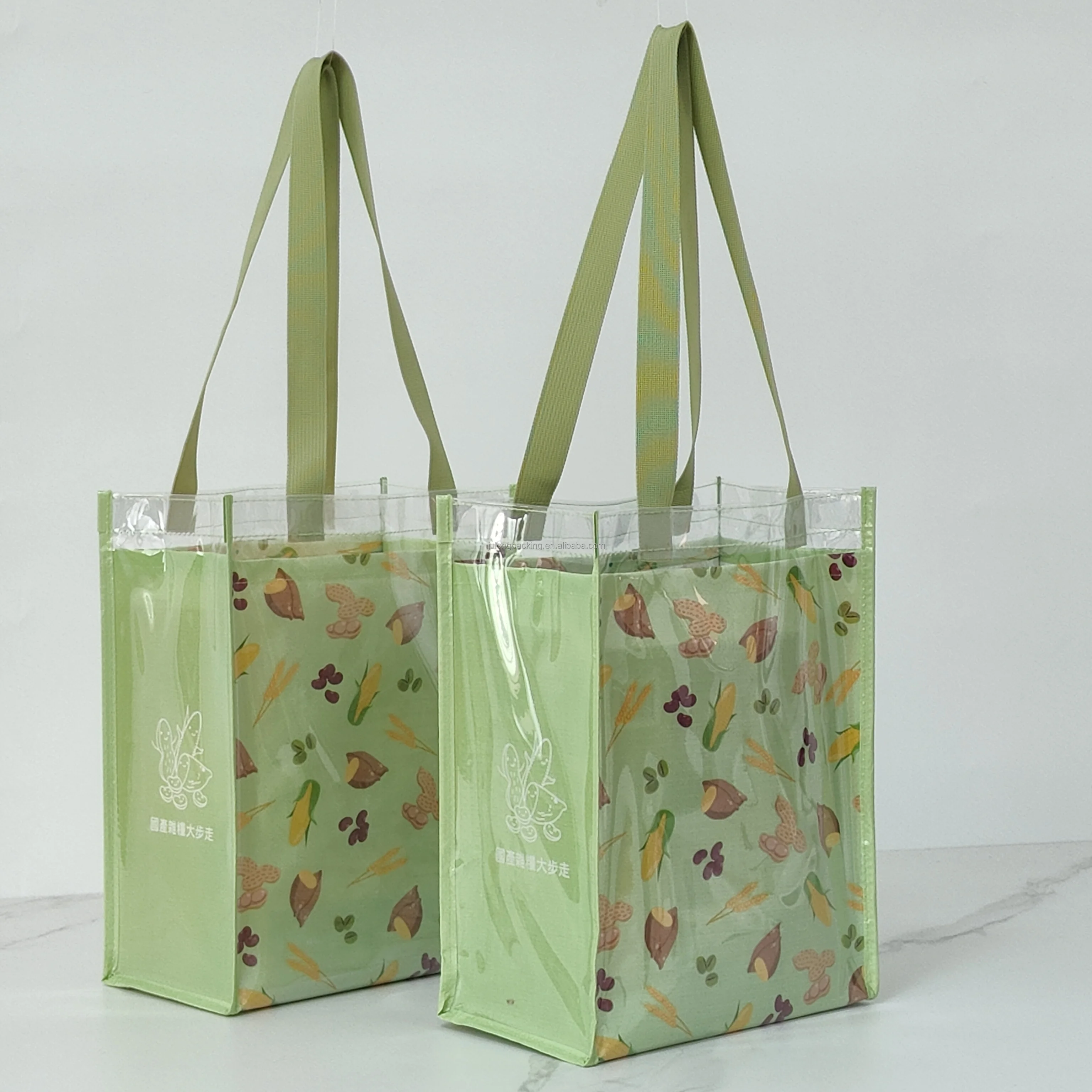 Custom Laminated PP tote Woven Shopping Bags New Design Reusable Folding Shopping