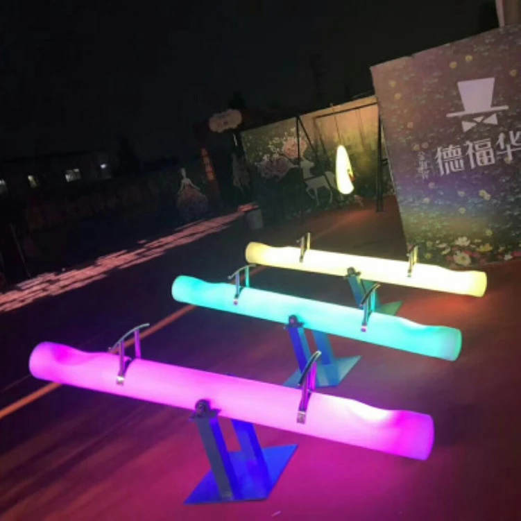 Kid Toys Cylinder Lever Interactive Bench Adults Swing Teeterboard Decorative Square Illuminated Seasaw Chair Lamp