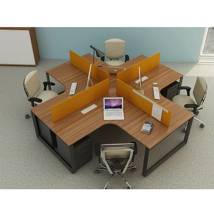 4 personnes modular work table office desk meubles de bureau pour escritorios modernos para oficinas