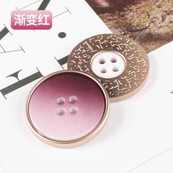 High quality luxury coat button clothes accessories embossed double-stitched button alloy four-hole jacket buttons With Coat