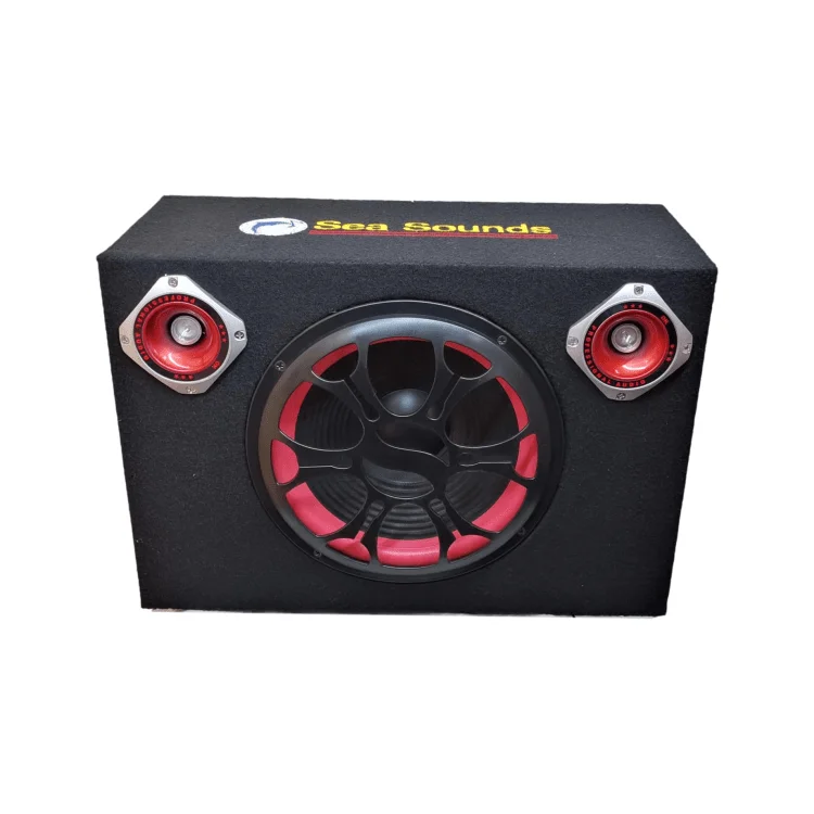 10 inch wooden box car subwoofer double high-pitched LED high-power DC and AC dual-use car audio speakers