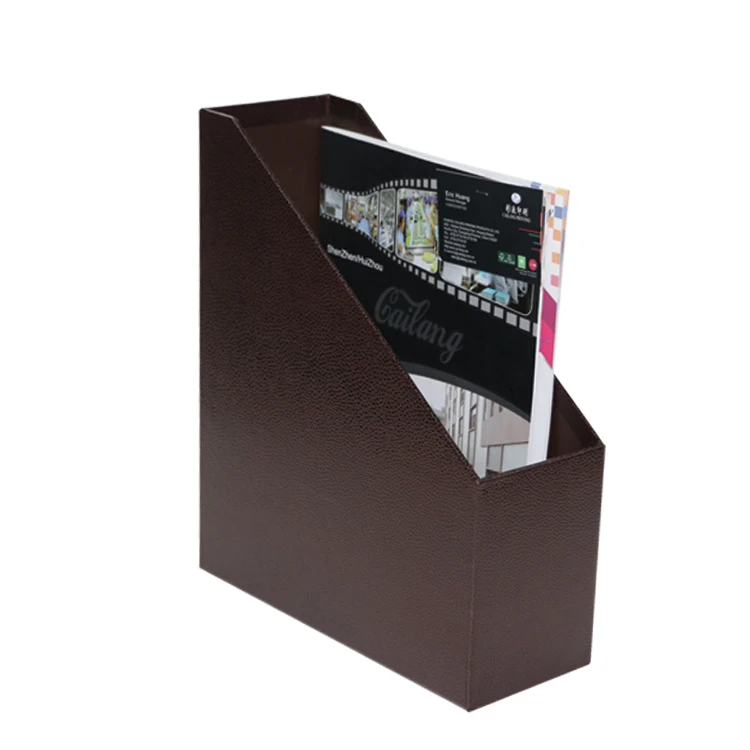 Handmade Custom Organizer Paper Storage Office Desk Holder Box A4 Size Cardboard Paper Magazine File Document Table Holder