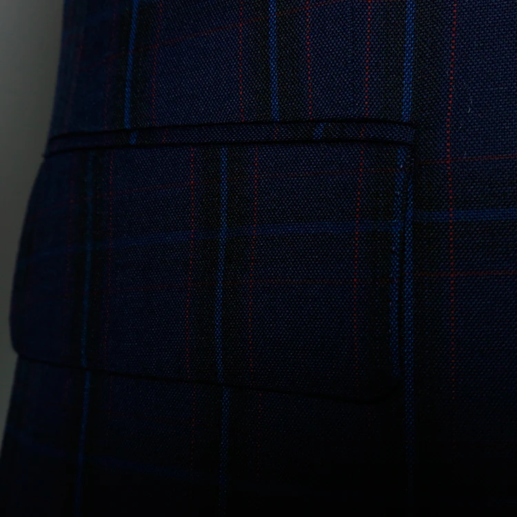 Mens suit 3 piece special check fabric formal suits blazer vest pant jacket clothing tailored made to measure