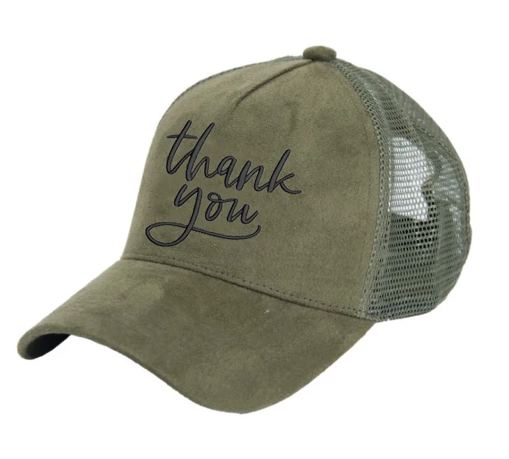 Caps Hats Custom Dark Blue Suede 5 Panel Trucker Hats Embroidery High Crown Australian Sports Baseball Hats Mesh