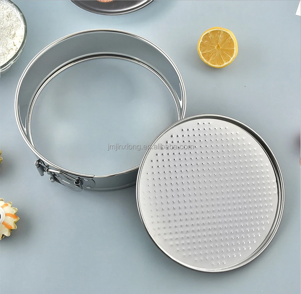 304 Stainless Steel Baking Kit 7/9/10 Inch Round Cake Mold Lock Movable Bottom Round Mousse Honeycomb Cake Mold