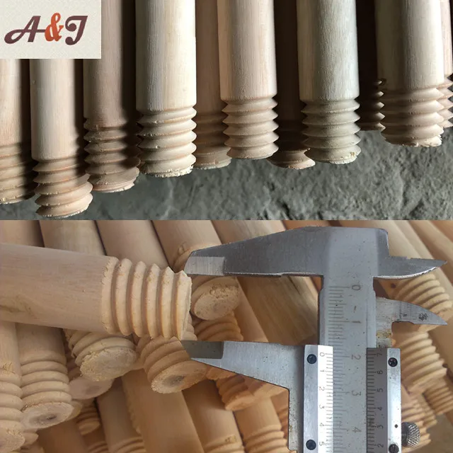 high quality 120cm length wooden broom stick for household cleaning