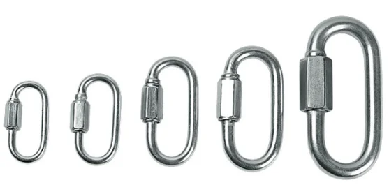 Ss304 Spring Loaded Hook Quick Release Snap Hooks Chain Connecting Link