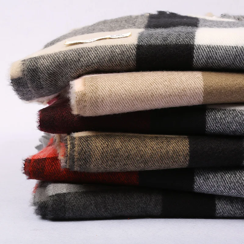 Cost-effective superior quality 100% cashmere scarf women man scarf cashmere plaid scarf cashmere