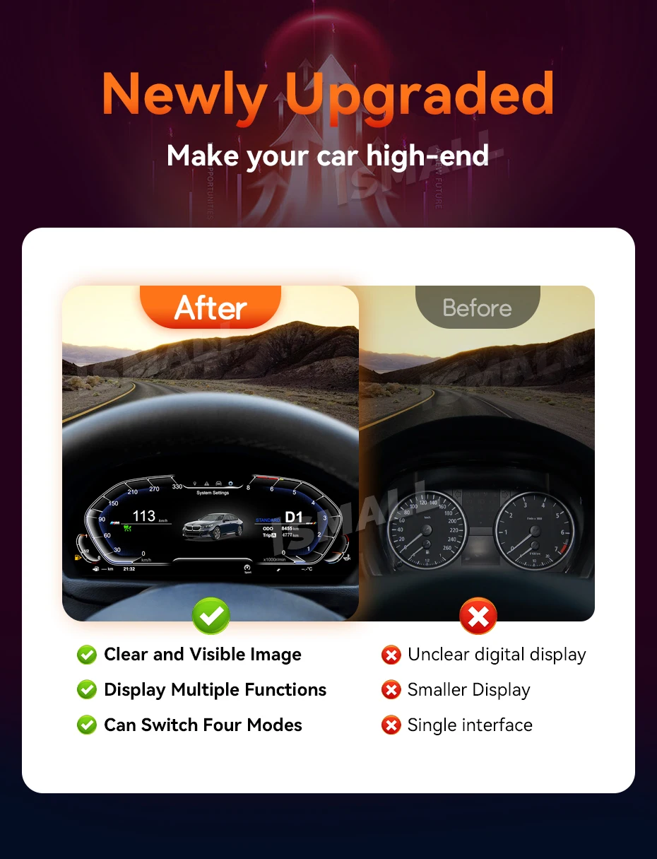 LCD Dashboard Digital Instrument Cluster panel for BWM X2 Series F39 X3 F25 X4 F26  LCD Speedometer Dashboard Cluster