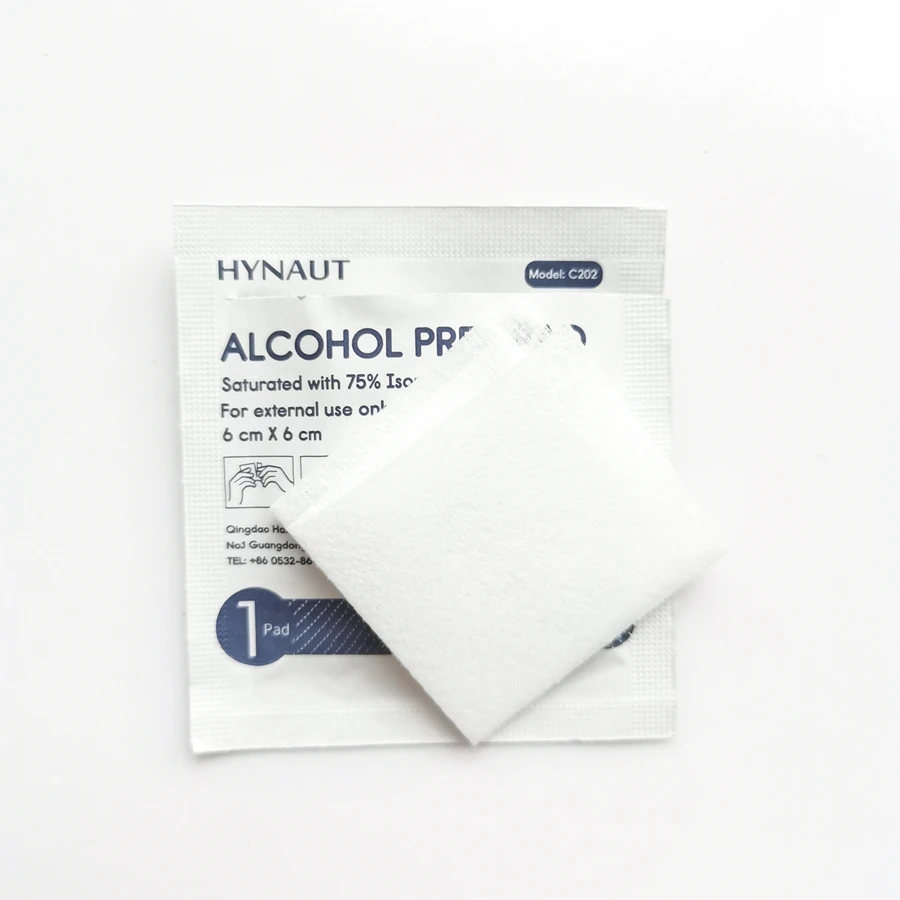 Hynaut Disposable 70% isopropyl alcohol prep pads nonwoven alcohol swabs