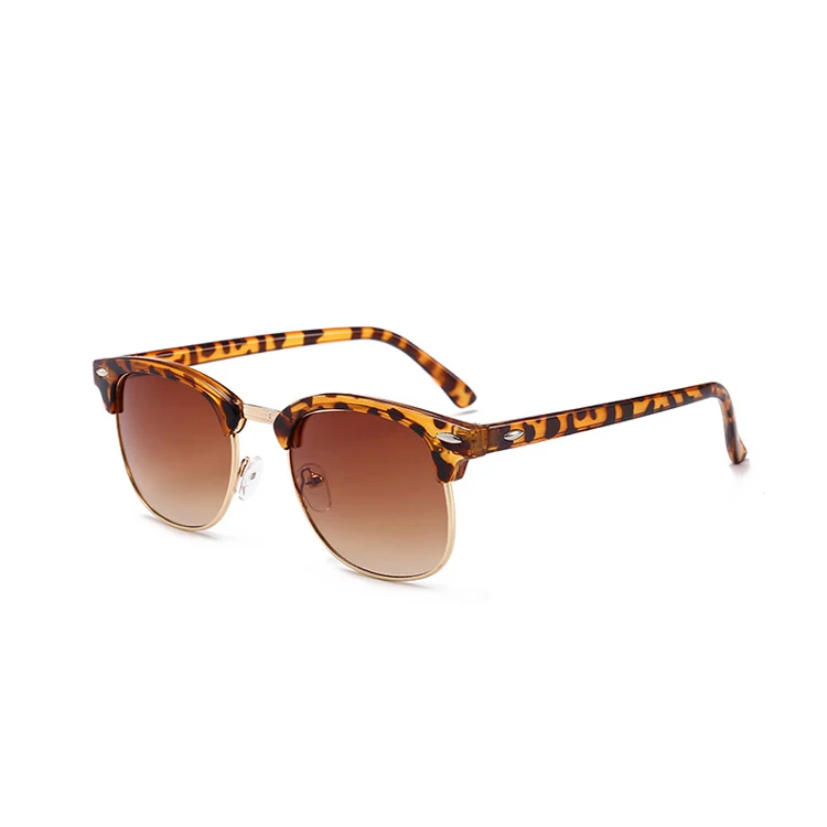 Fashion Classic Halfrim Rivet Sunglasses Men Women Brand Design Oculos de sol Sun Glasses Gafas