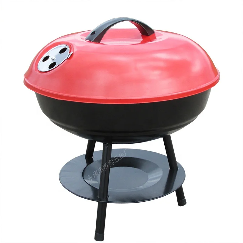  customize 14 inches Mini Apple round bbq stove colourful barbecue non-stick Ball barbeque grill garden outdoor kitchen