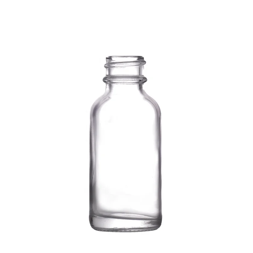 30ml clear boston round essential oil glass bottle with dropper cap 1OZ