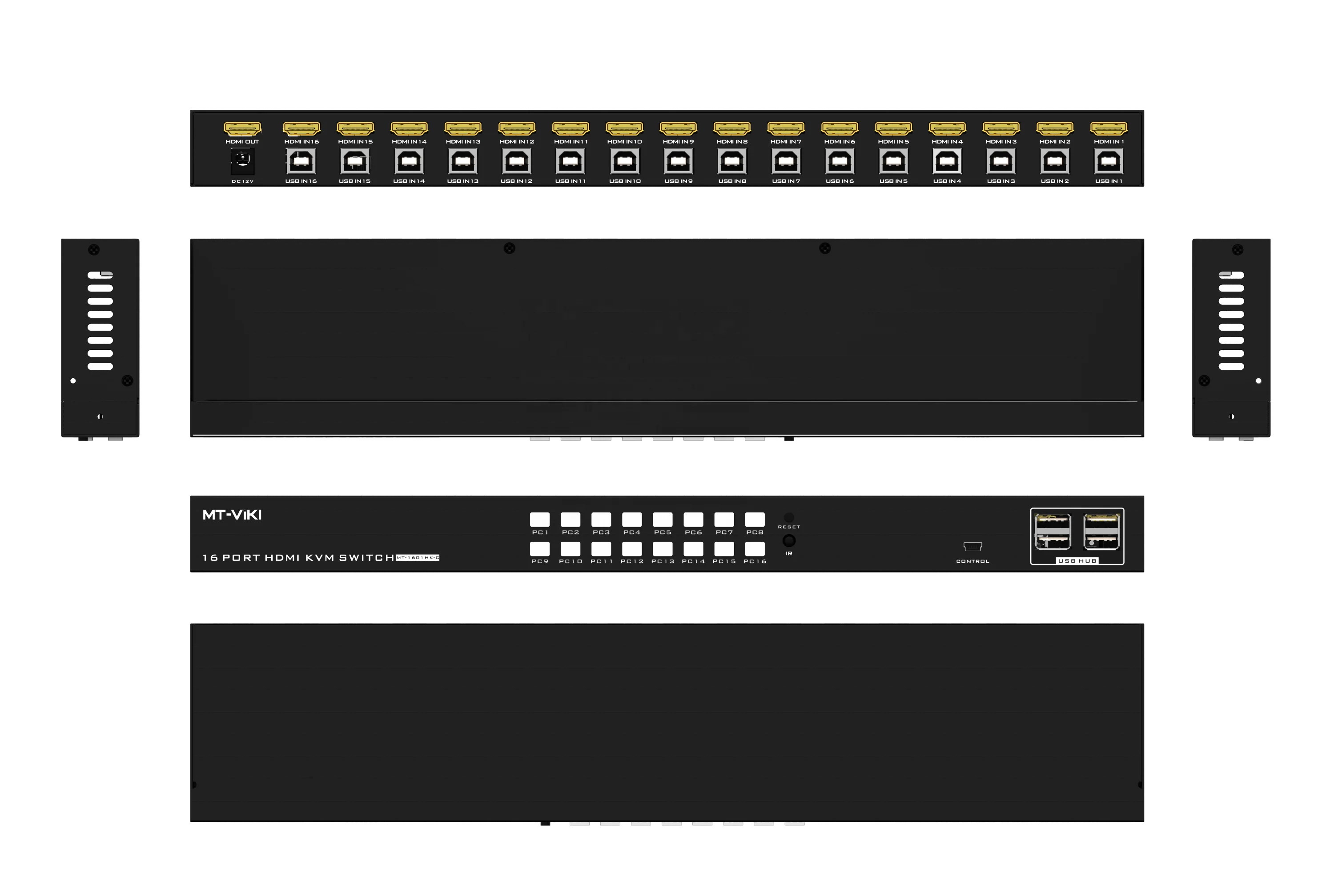 Переключатель KVM 4K, 16 портов, MT-VIKI 16x1