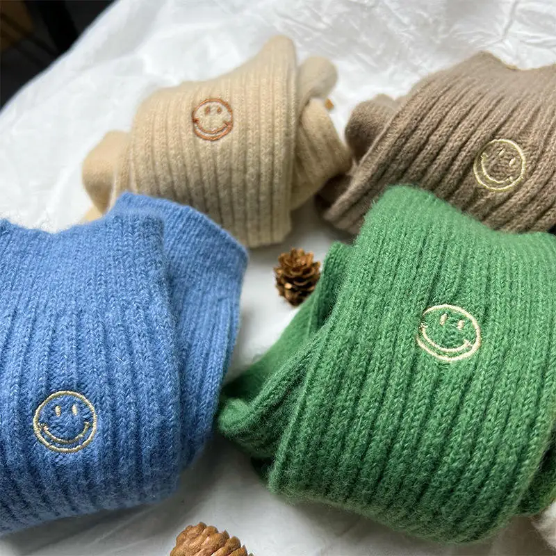 Bioserica Era Women Wool Socks Thick Winter Socks Warm Soft Solid Casual Women Crew Socks