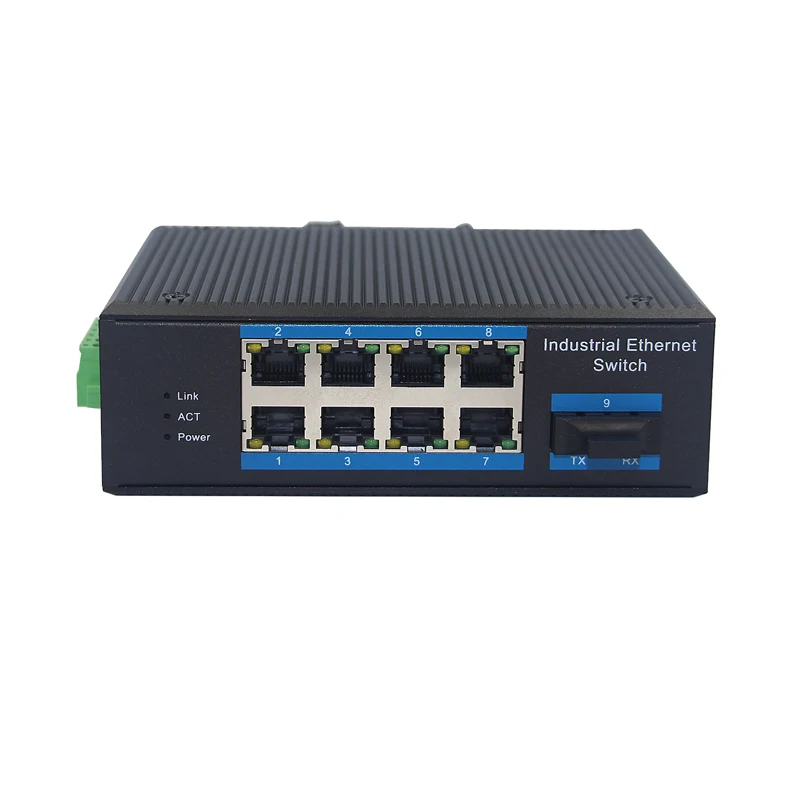 1 Light 8 Electricity Optical Port Industrial Ethernet Switch Industrial Switch Poe