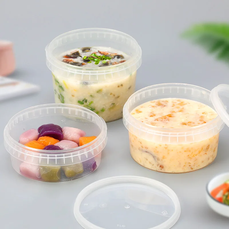 Microwavable Transparent  Plastic Deli Container leak proof with termper evident