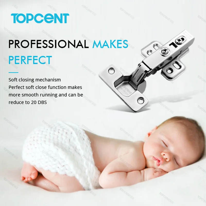 Topcent 4D Adjustment Hydraulic Buffer 35Mm Soft Closing Furniture Cabinet 4D Adjustment Hydraulic Buffer Soft Close Hinges