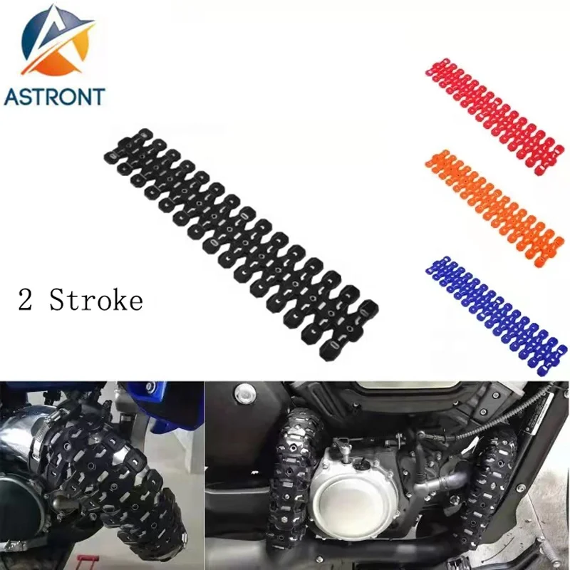 Motorcycle 2T Exhaust Pipe Heat Shield 2 Stroke Muffler Protector Moto Bike Cover For Kawasaki Honda Yamaha 250cc dirtbike