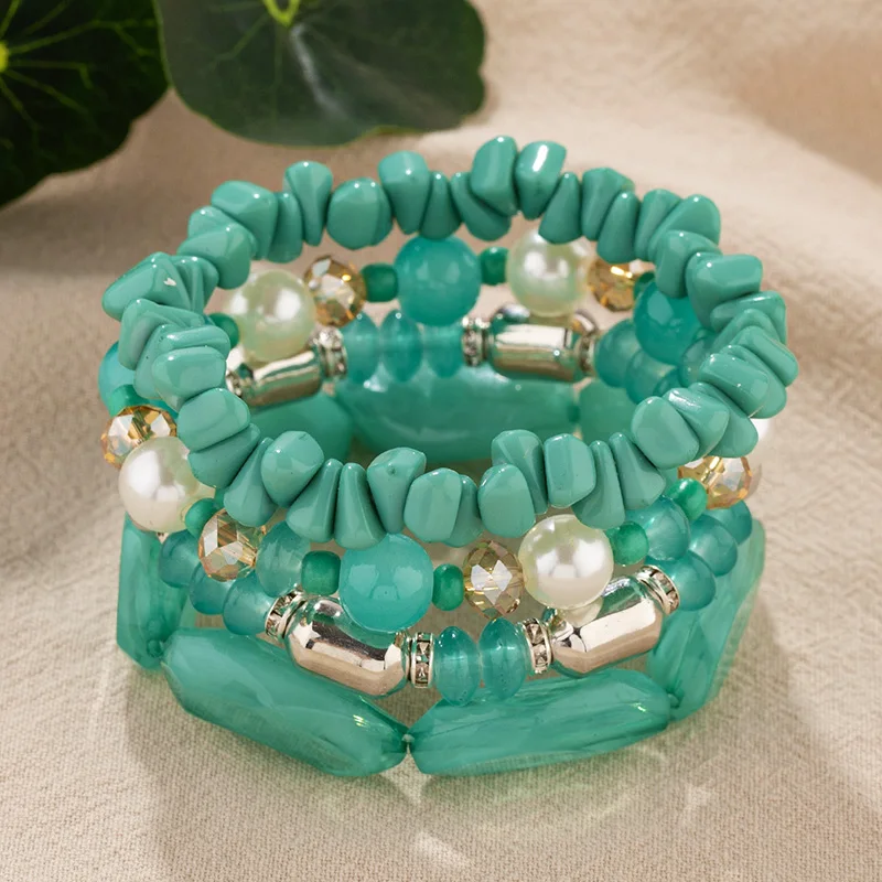 Boho style handmade beaded bracelet retro ethnic style bracelet light luxury hand accessories