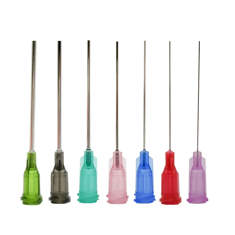 Xuanhui R 1000Pieces 1.5 Inch Dispensing Plastic and Stainless Steel Lengthened Needle tips Plastic Steel Screw Nozzle