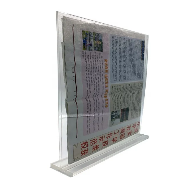 DIY A4 Acrylic Sign Holder Clear Table Menu Desktop Display Stand Paper Holder Table Top Sign Holder Acrylic Display Stand