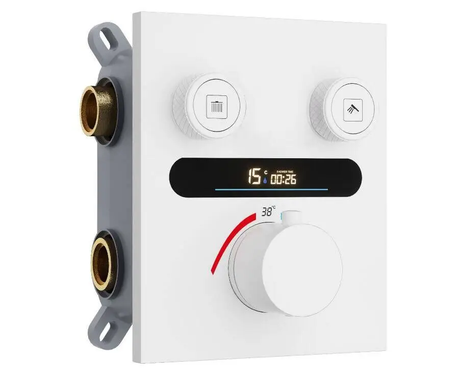 Wall Mounted Bathroom Shower Valve Intelligent Constant Temperature Digital Display Shower Diverter Valve Mixer