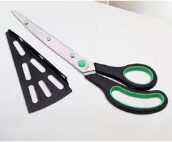 Practical Non-Slip Pizza Cutter Scalloped Office Stationery Household Food Scissors Kitchen Scissor