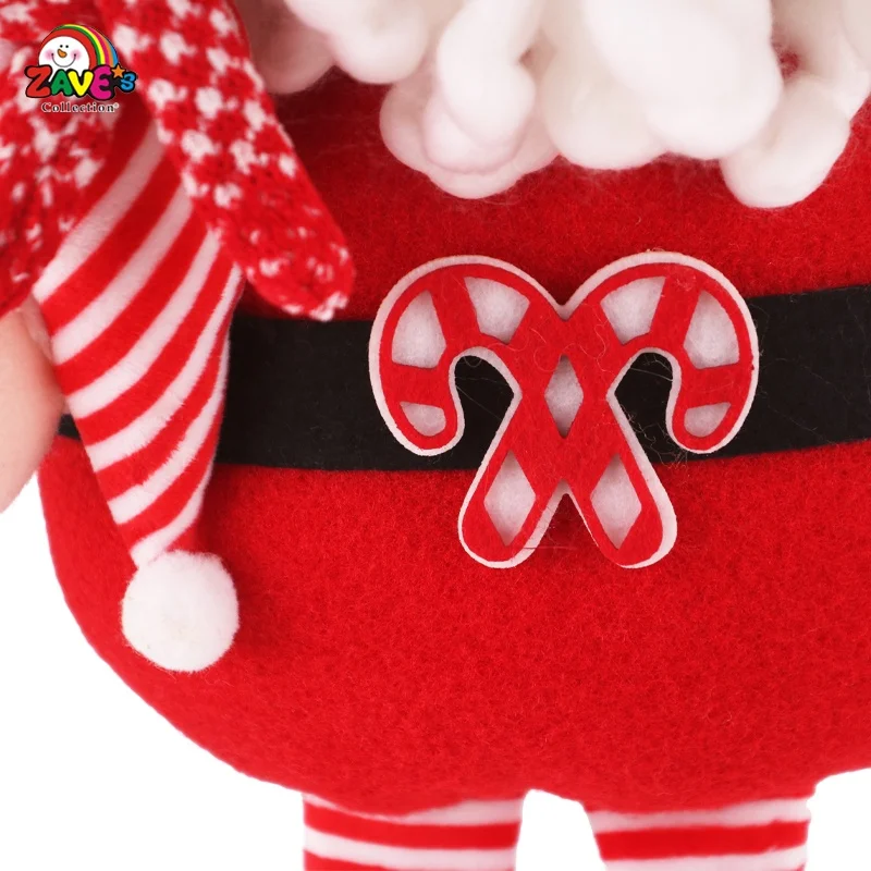 Zaves 15 inches Xmas Navidad Natal Noel New Year Home Decorations  Red White Santa Snowman  Doll Retractable Christmas Gnomes
