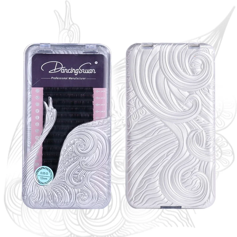 DancingSwan Private Label Individual Eyelash Korean PBT Handmade 0.03 0.05 Volume Eyelash Extensions