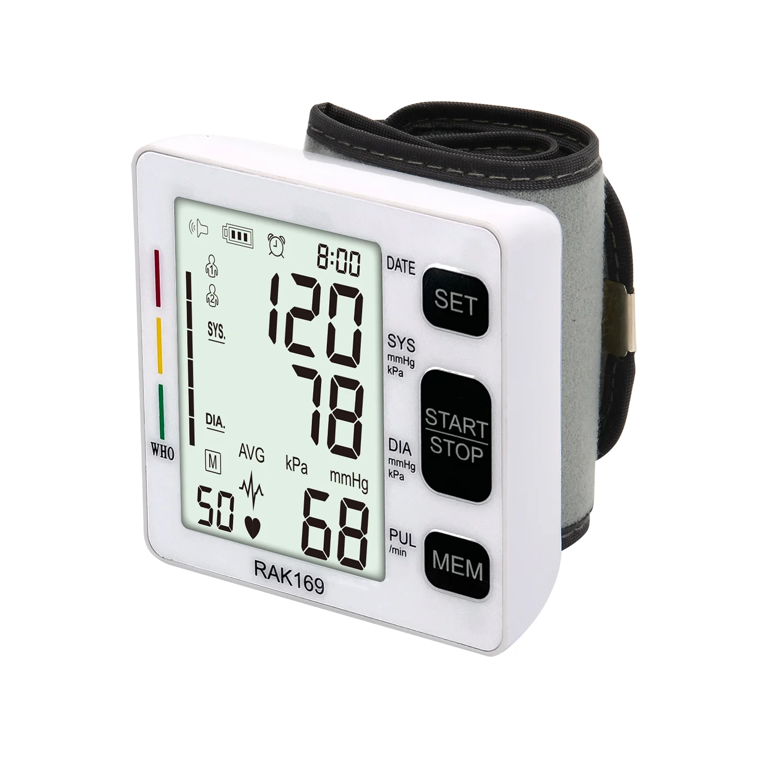 Wrist Blood Pressure Monitor Digital Automatic Blood Pressure Meter Medical Equipment Portable Sphygmomanometer Tonometer