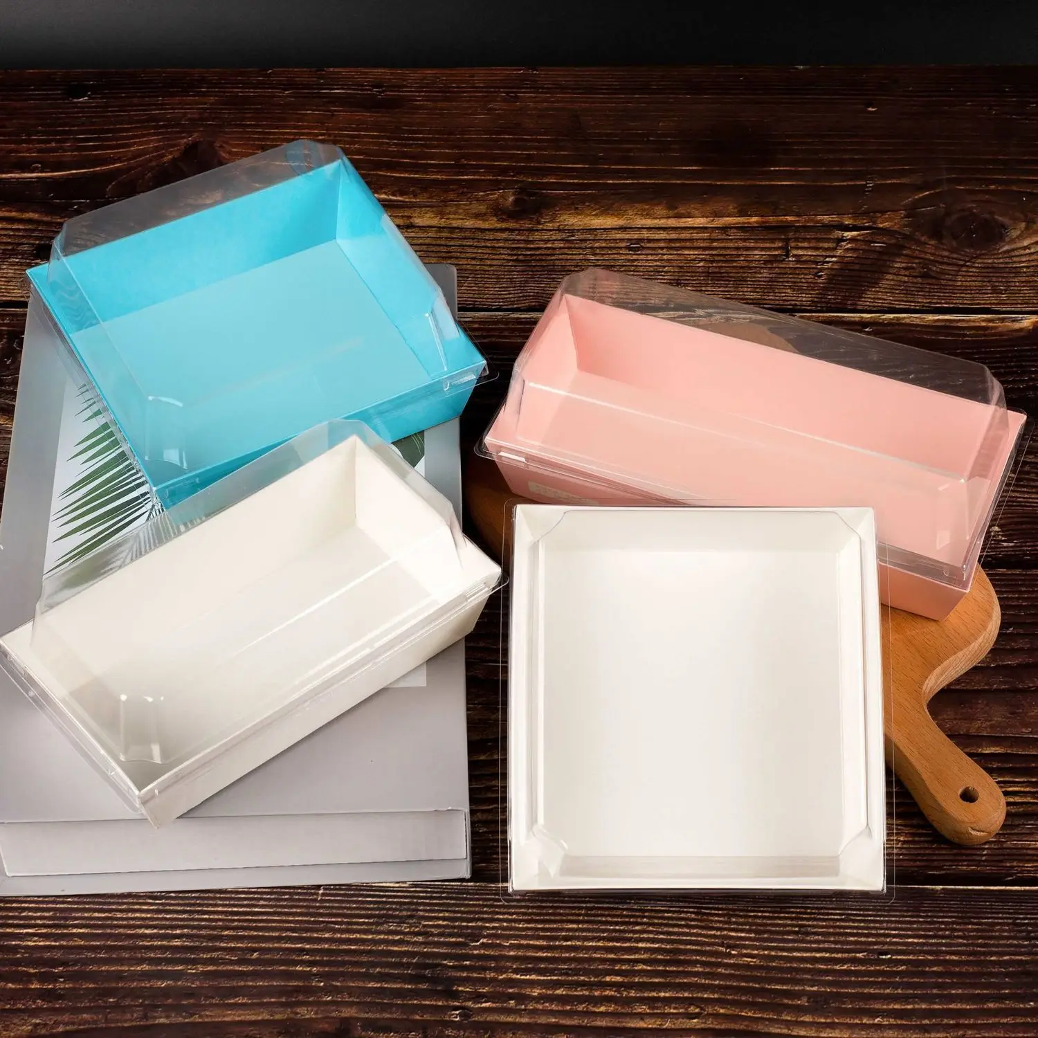 Bulk Kraft Paper Window Clear 4 6 12 24 Hole Muffin Cup Cake Cupcake Packaging Box Wholesale Custom Transparent Mini Cupcake Box