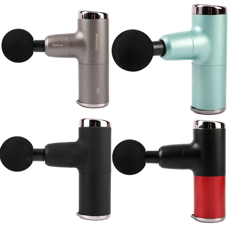 Custom Logo 4 Heads Fascial Gun Electric Muscle Massager Body Massage Gun HY ABS Sex Toy Massage Gun Vibration