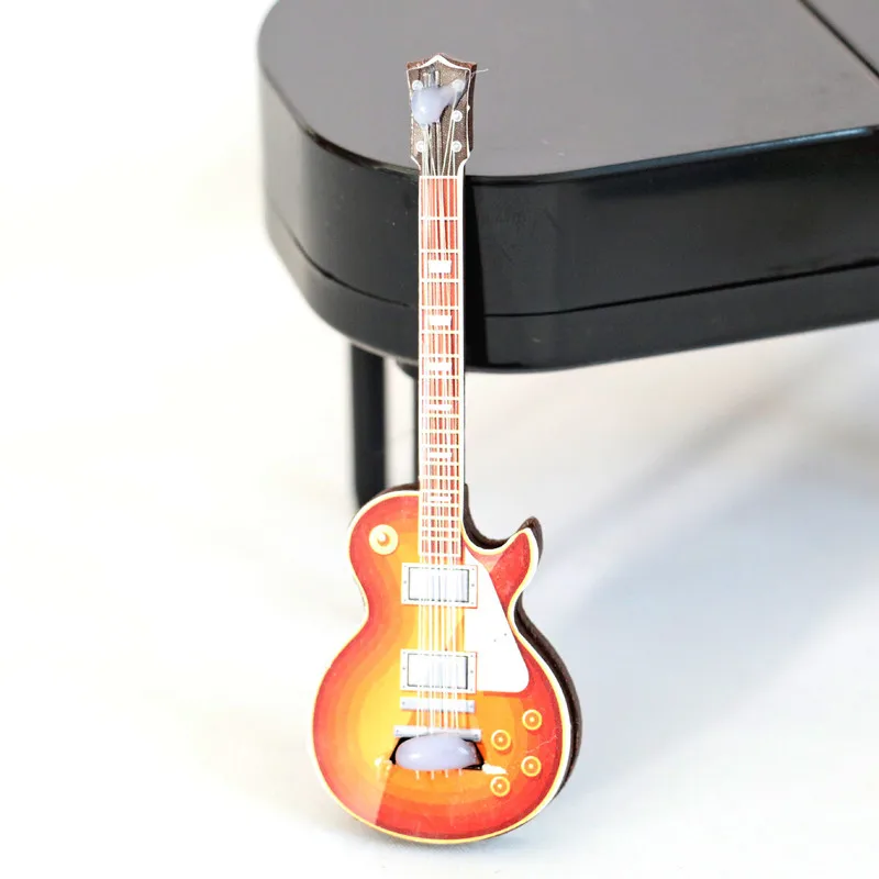 1:12 Toy Musical Instruments Classical Guitar Toy Doll House Accessories Decoration Miniature Mini Shooting Props