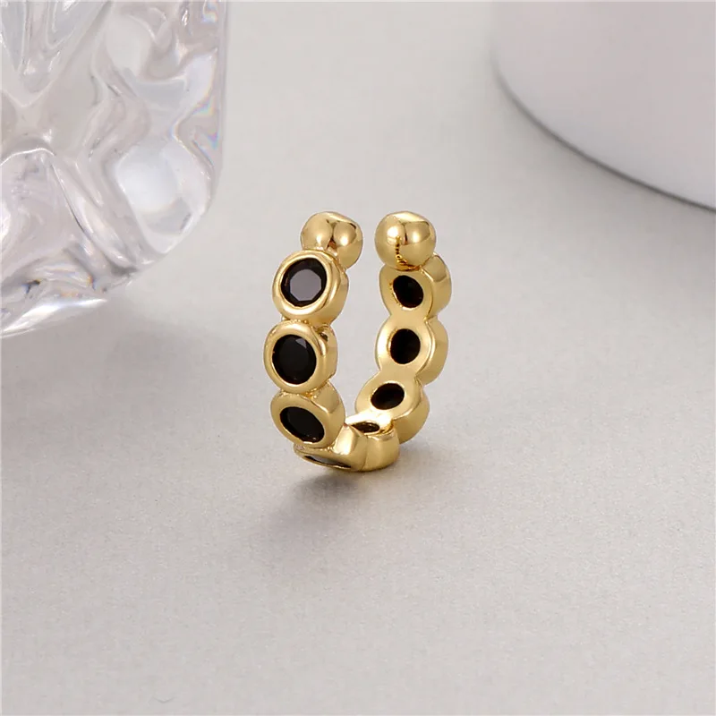 Exquisite ear clip simple temperament retro fashion color female without hole jewelry ear clip