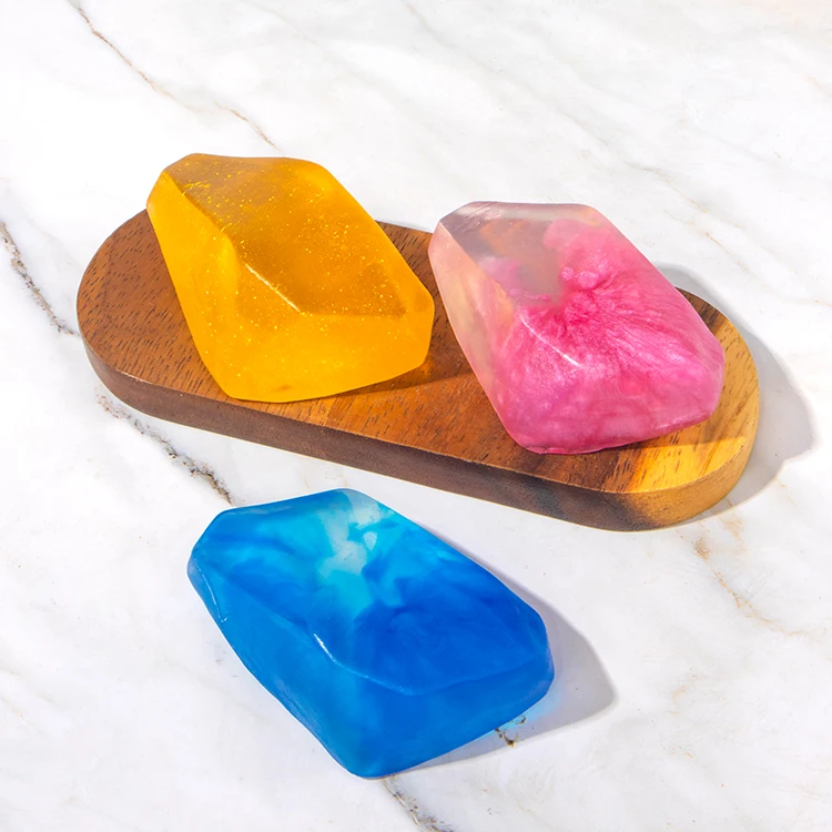 Cheap Factory Price Natural Organic Glycerin Soap Vegan Cbd Handmade Crystal Shaped Bar Soaps