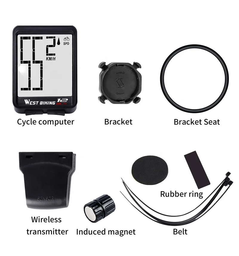 Amazon Hotsale 4 Color Large Screen Wireless Rainproof Backlight Speedometer Odometer Cycling Stopwatch Bike Bicycle Computer