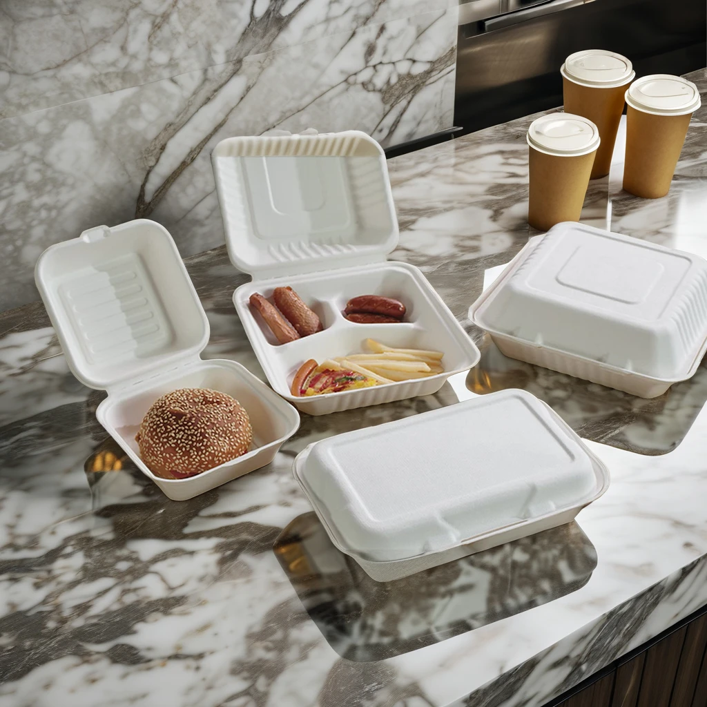 Net Red 6-Inch Square Pulp Lunch Box Heating-Applicable Square Take-Out Packing Box for Hamburger and Cake for Perfume