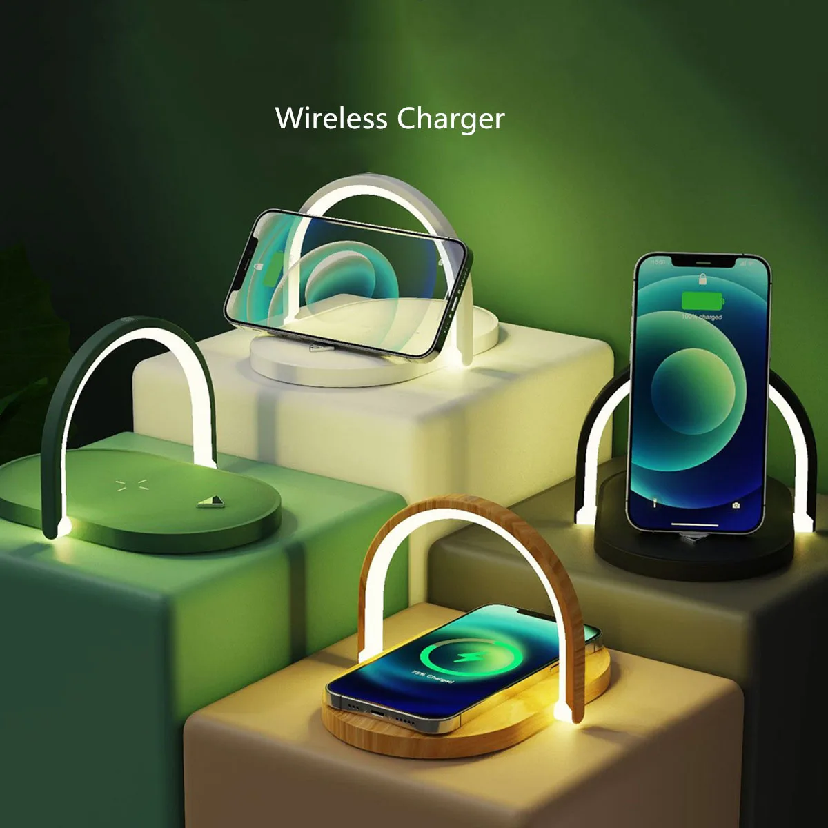 New Product Smart Phone Wireless Charger Touch Control Night Light Sleeping Lamp LED With