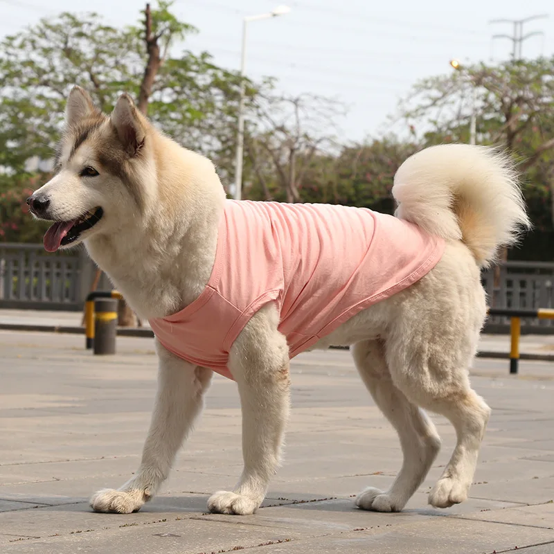 LM0132K Pet clothes Large dog pure cotton vest Dog and cat two legged clothes Pet supplies