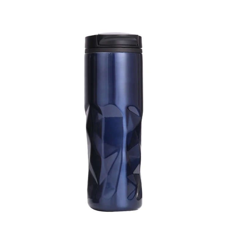 Modern travel coffee double wall plastic vacuum travel mug